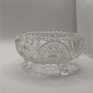 Elegant Crystal Glass Candy Bowl